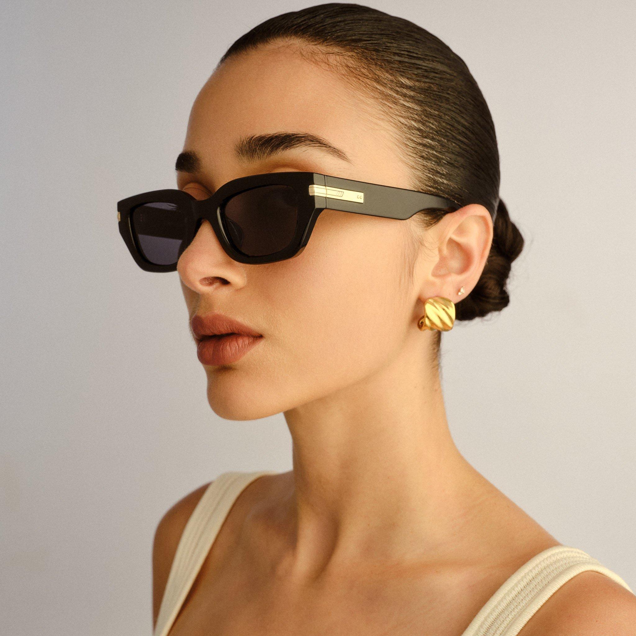 Unisex Cubito Sunglass, Black, A532_BLCK, large image number 6