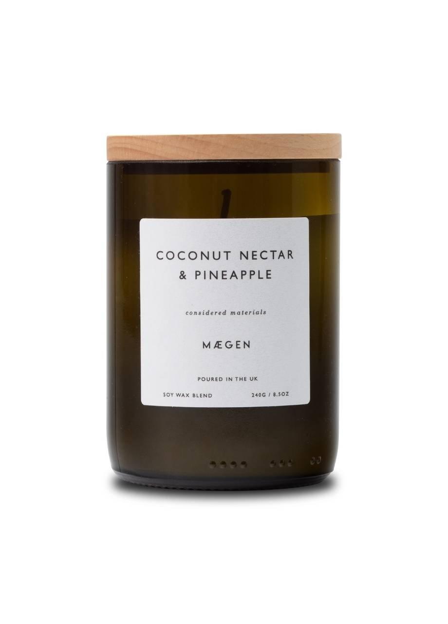 Megan Orchard Glass Candle - Coconut Nectar & Pineapple, Green, A525_COCO, large image number 0