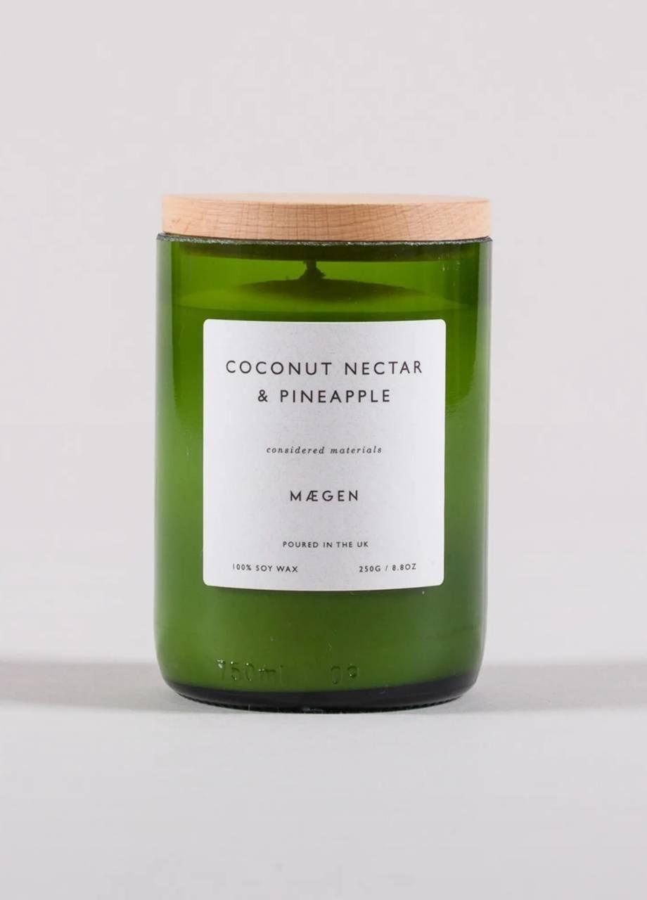 Megan Orchard Glass Candle - Coconut Nectar & Pineapple, Green, A525_COCO, large image number 1