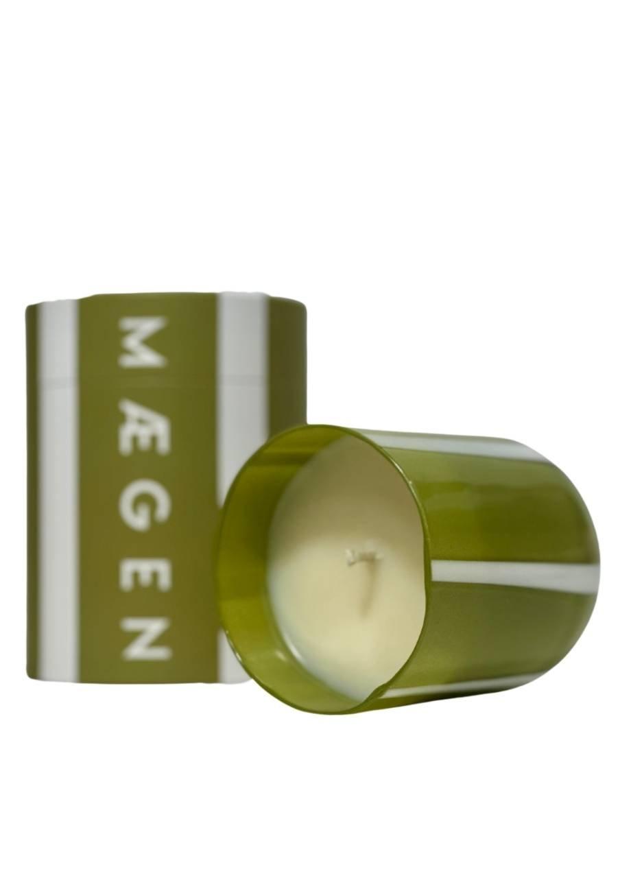 Megan Atina Glass Candle - Fresh Olive & Lemon, Olive, White, A525_OLIV, medium