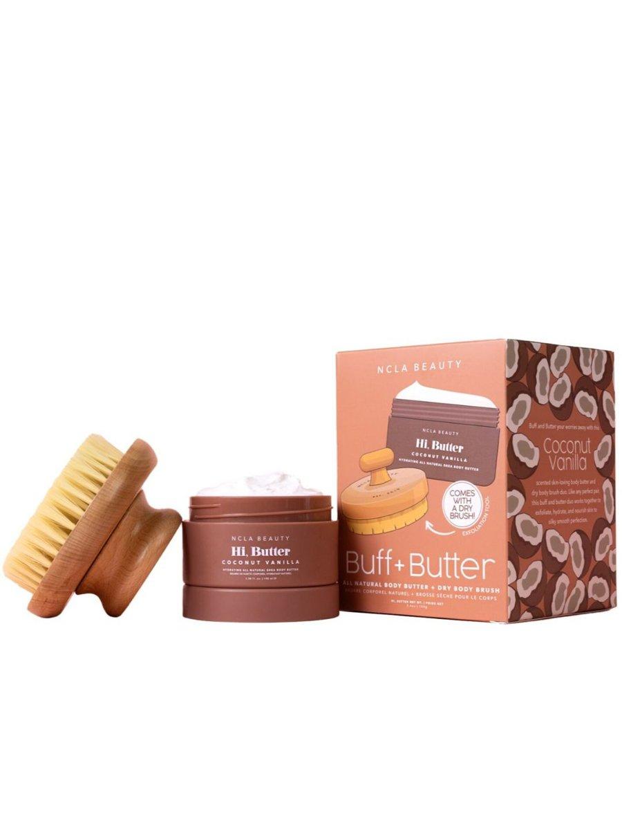 Buff & Butter Dry Brush + Body Butter Set - Coconut Vanilla, A512_NA, large image number 0