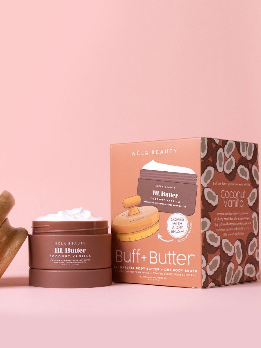 Buff & Butter Dry Brush + Body Butter Set - Coconut Vanilla, A512_NA, large image number 1