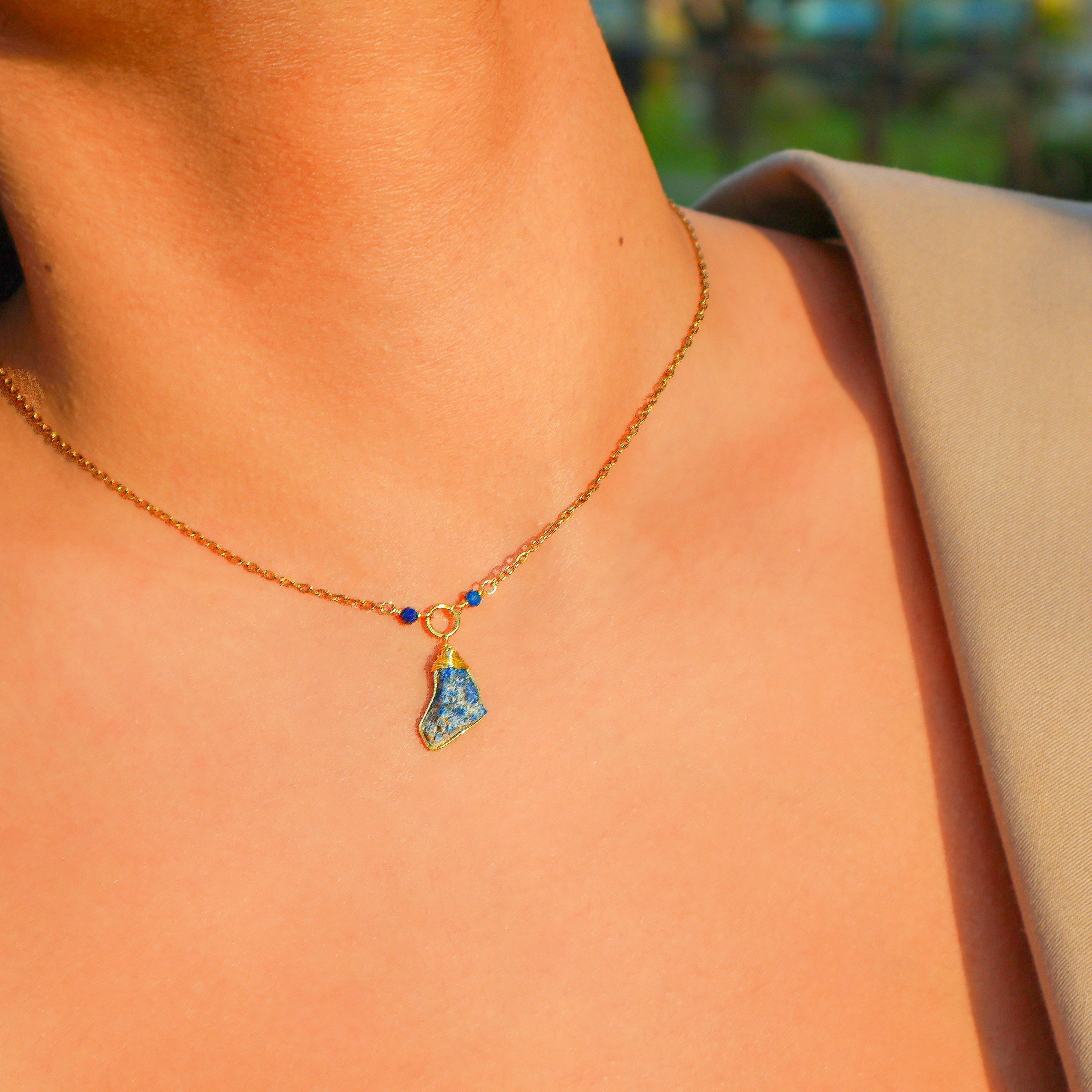 Necklace Beads with one Stone, Multicolour, A519_0000, large image number 0