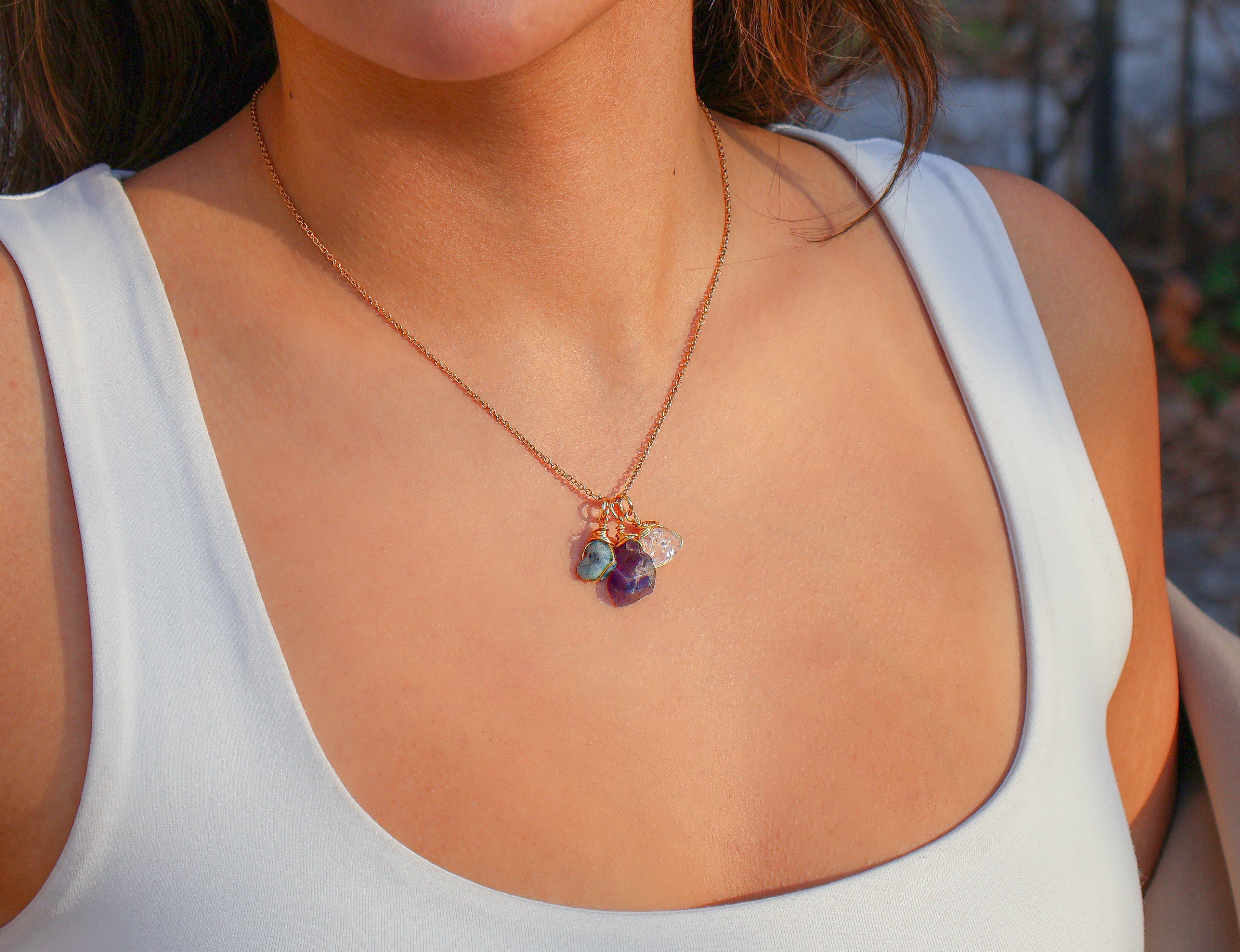 Necklace 3 Stones Zodiac Signs, Multicolour, , large image number 0