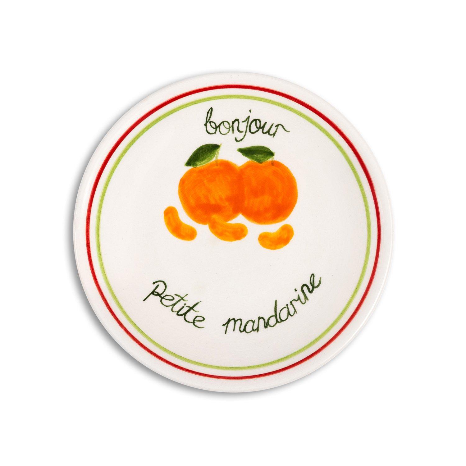 Petite Mandarin Ceramic Dessert Plate, Multicolour, A516_PETI, large image number 0