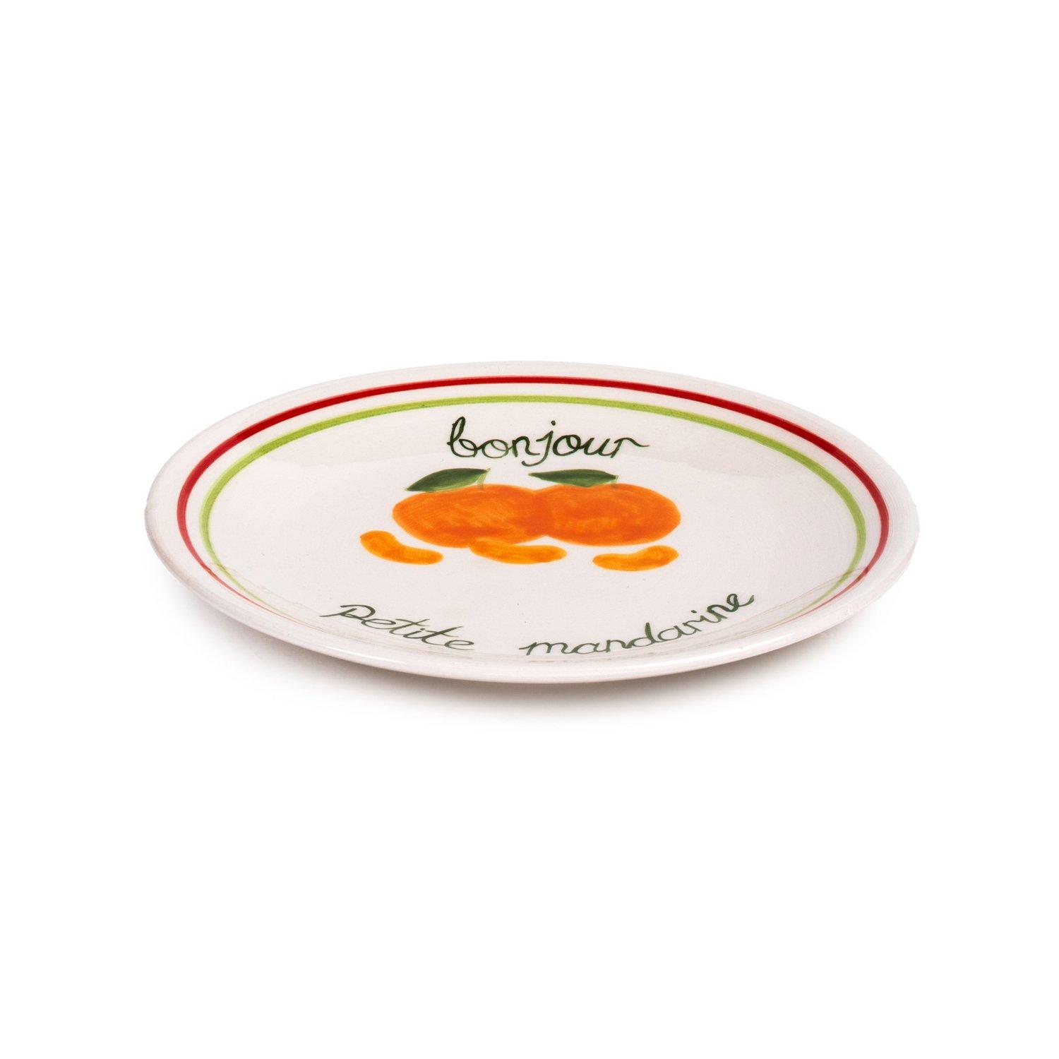 Petite Mandarin Ceramic Dessert Plate, Multicolour, A516_PETI, large image number 1
