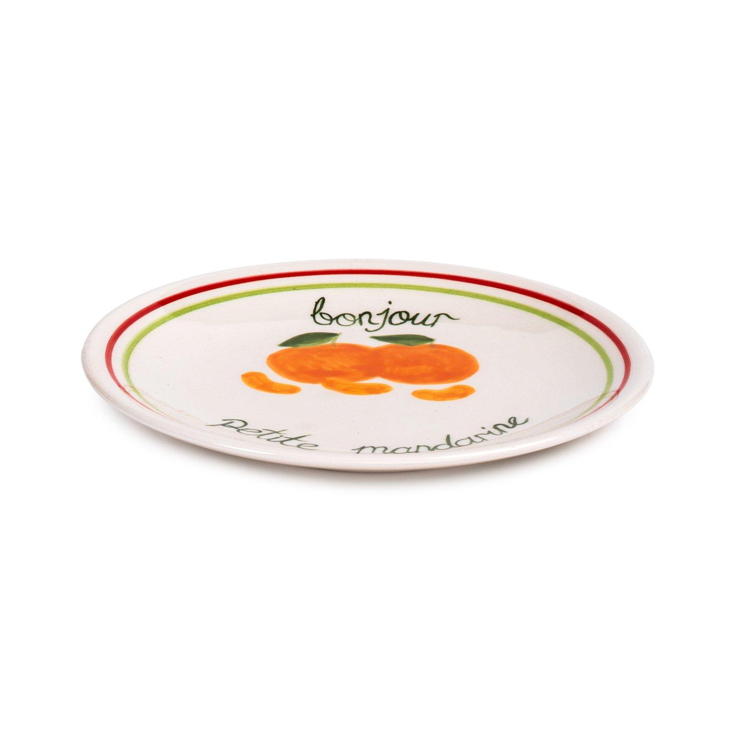 Petite Mandarin Ceramic Dessert Plate, Multicolour, A516_PETI, large image number 2