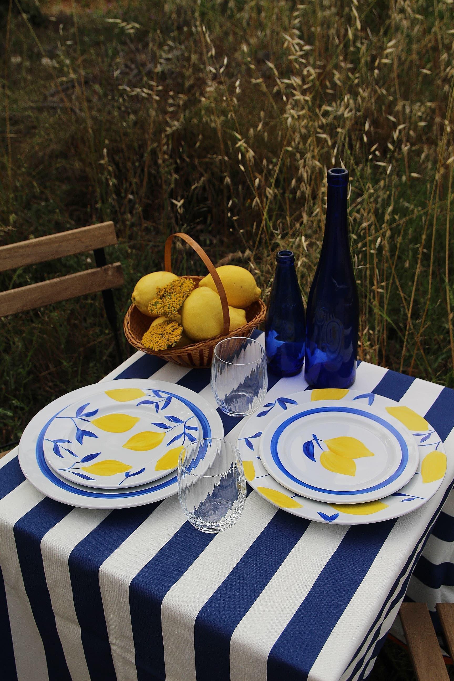 Limones Blue Lemons Side Plate, 21 Cm, A510_LIMON, large image number 1