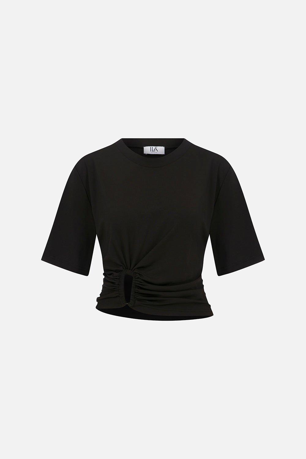 Jess-Accessory-Detail T-Shirt, Black, , large image number 0