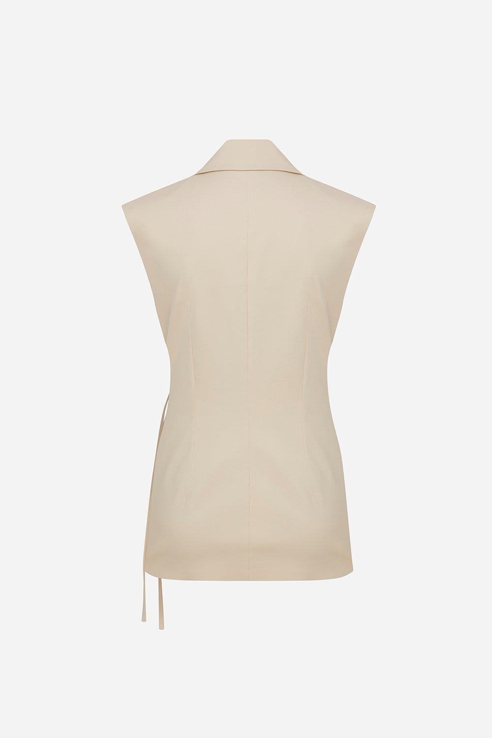 Wales-Vest Jacket Wih Accessory Detail in Grey, , large image number 1