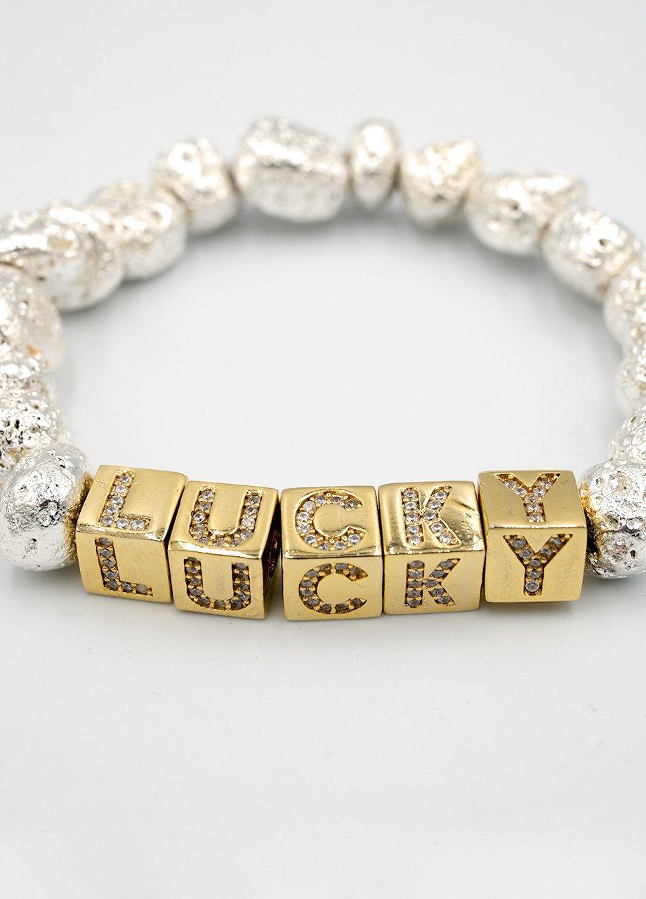 Hematite Bracelet Lucky, Multicolour, A528_LUCKY, large image number 1