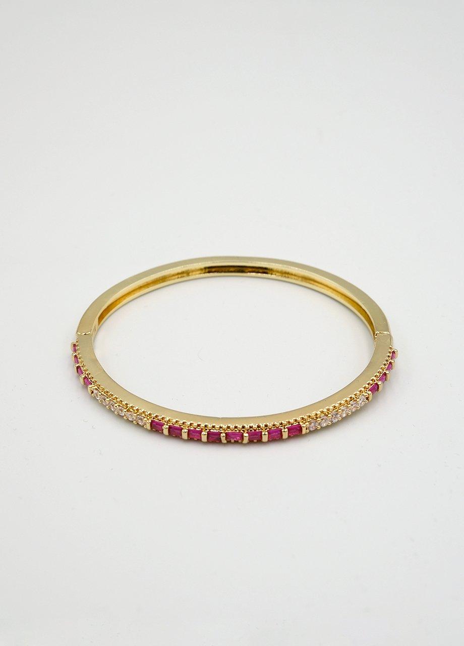 Bangle Bracelet, Pink, A528_0070, large image number 0