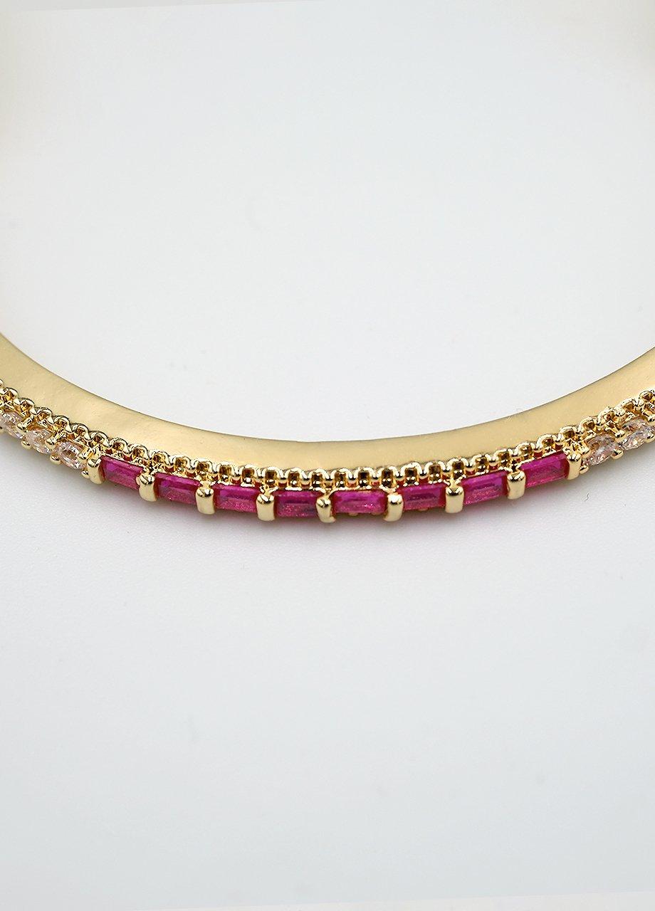 Bangle Bracelet, Pink, A528_0070, large image number 1