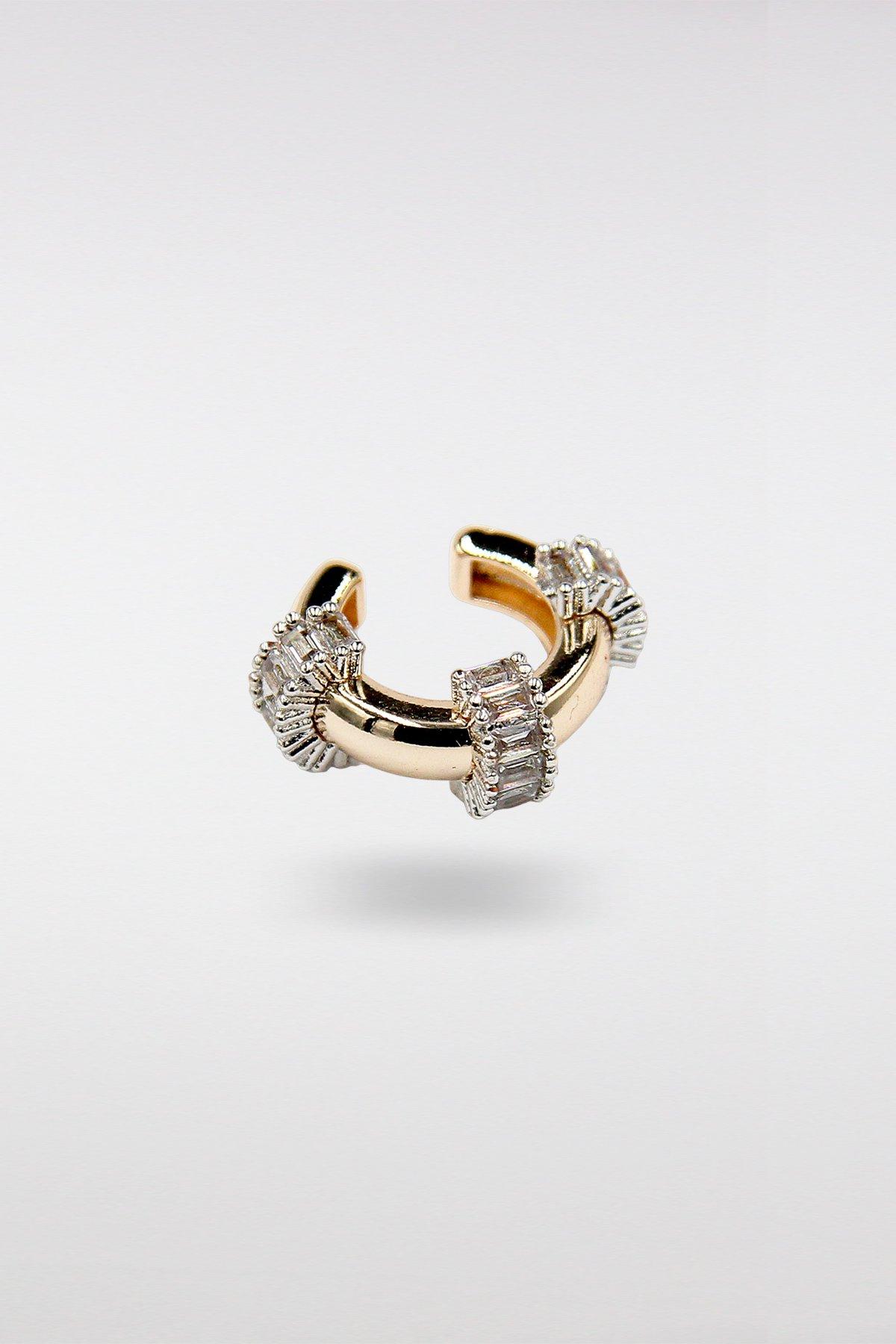 Ear Cuff With Stone Details, Multicolour, , large image number 0