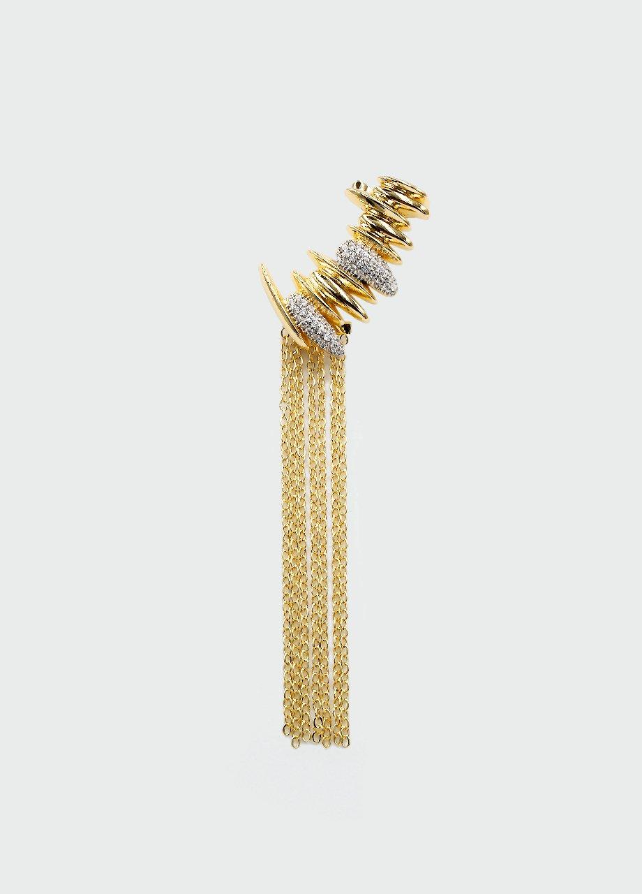 Dangling Chained Single Earring, Multicolour, A528_0007, large image number 1