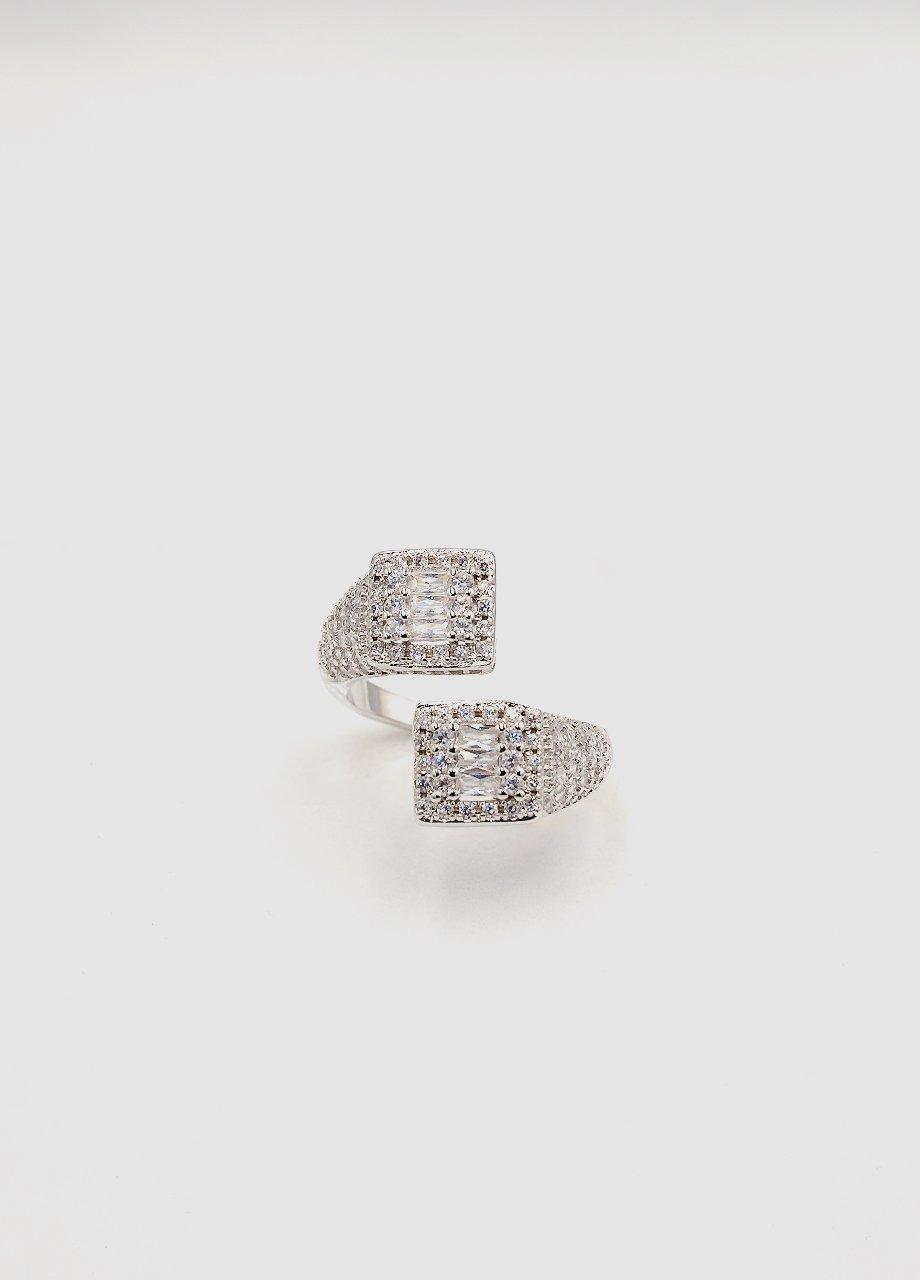 Baguette Open-Ended Ring, Silver, A528_0007, large image number 0