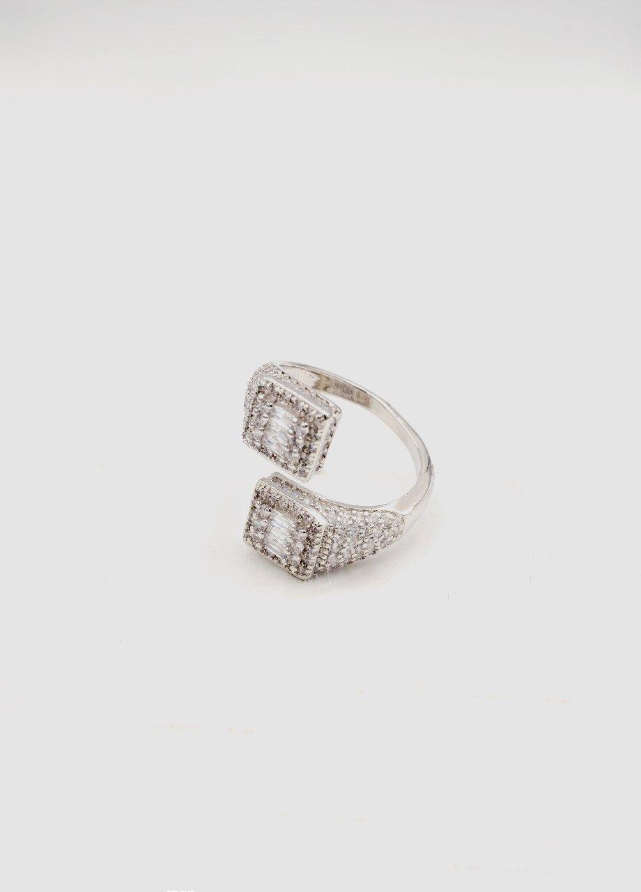 Baguette Open-Ended Ring, Silver, A528_0007, large image number 2