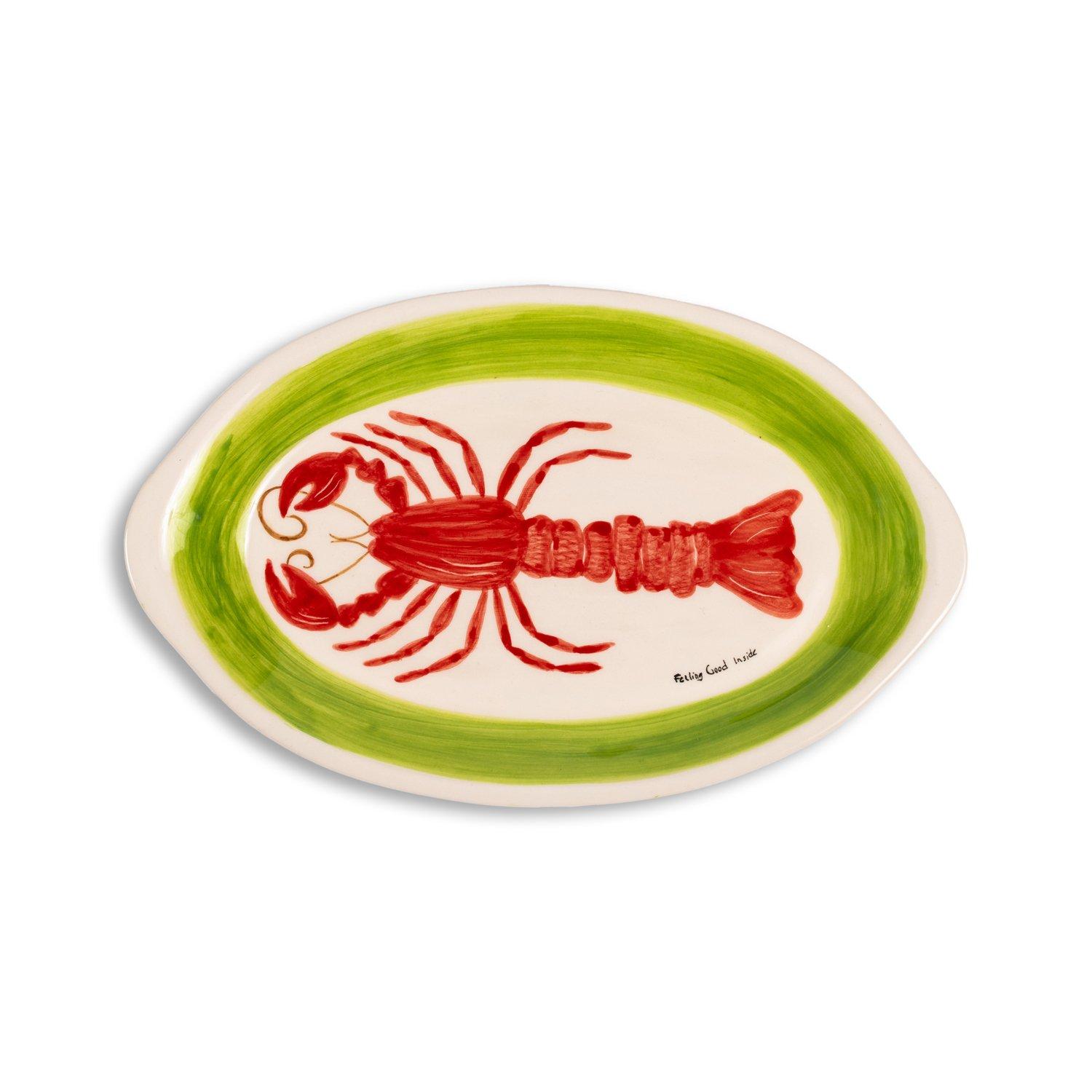 Lobster Midi Boat Shaped Plate, Multicolour, A516_SALT, large image number 0