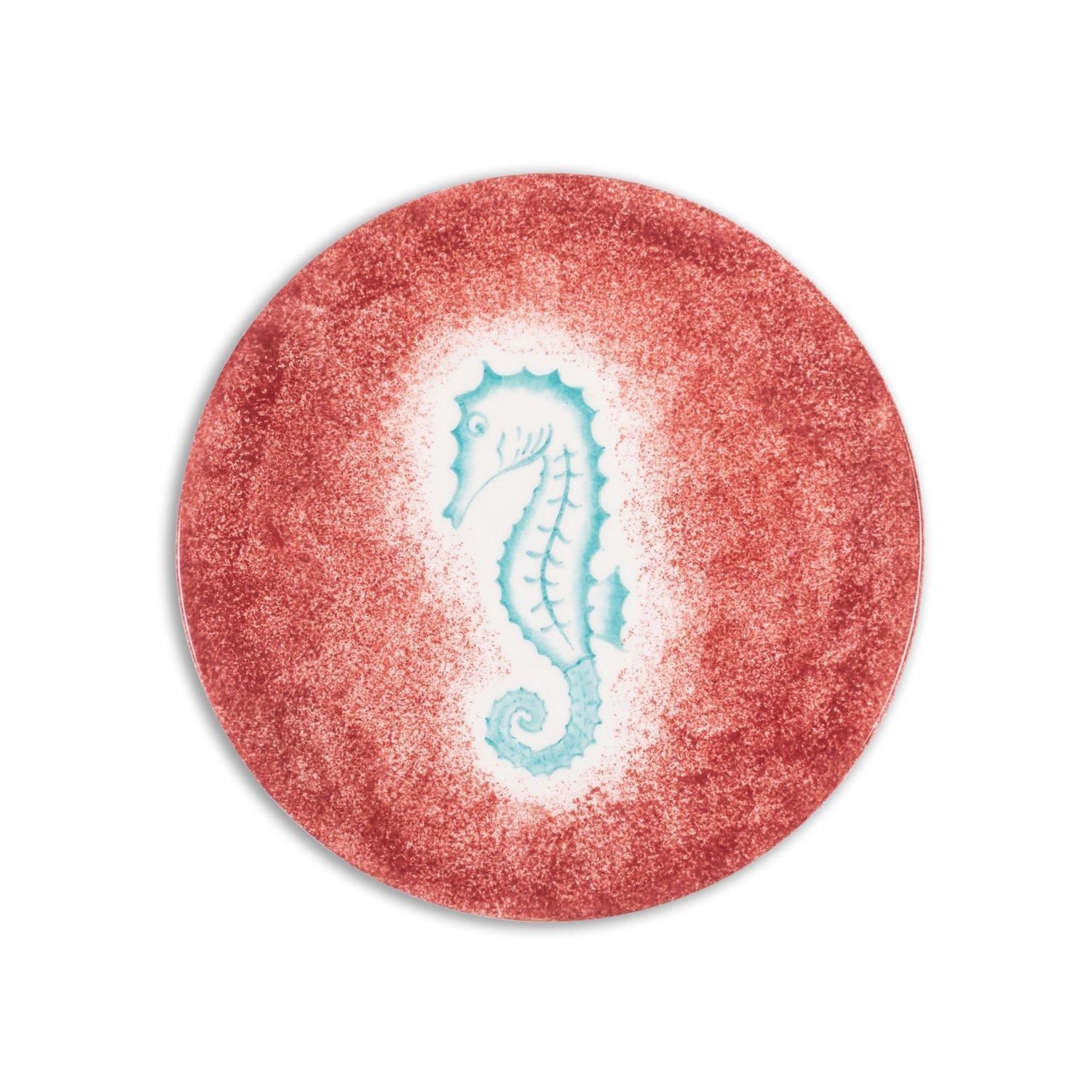 Seahorse Ceramic Cake Stand, Multicolour, , large image number 1