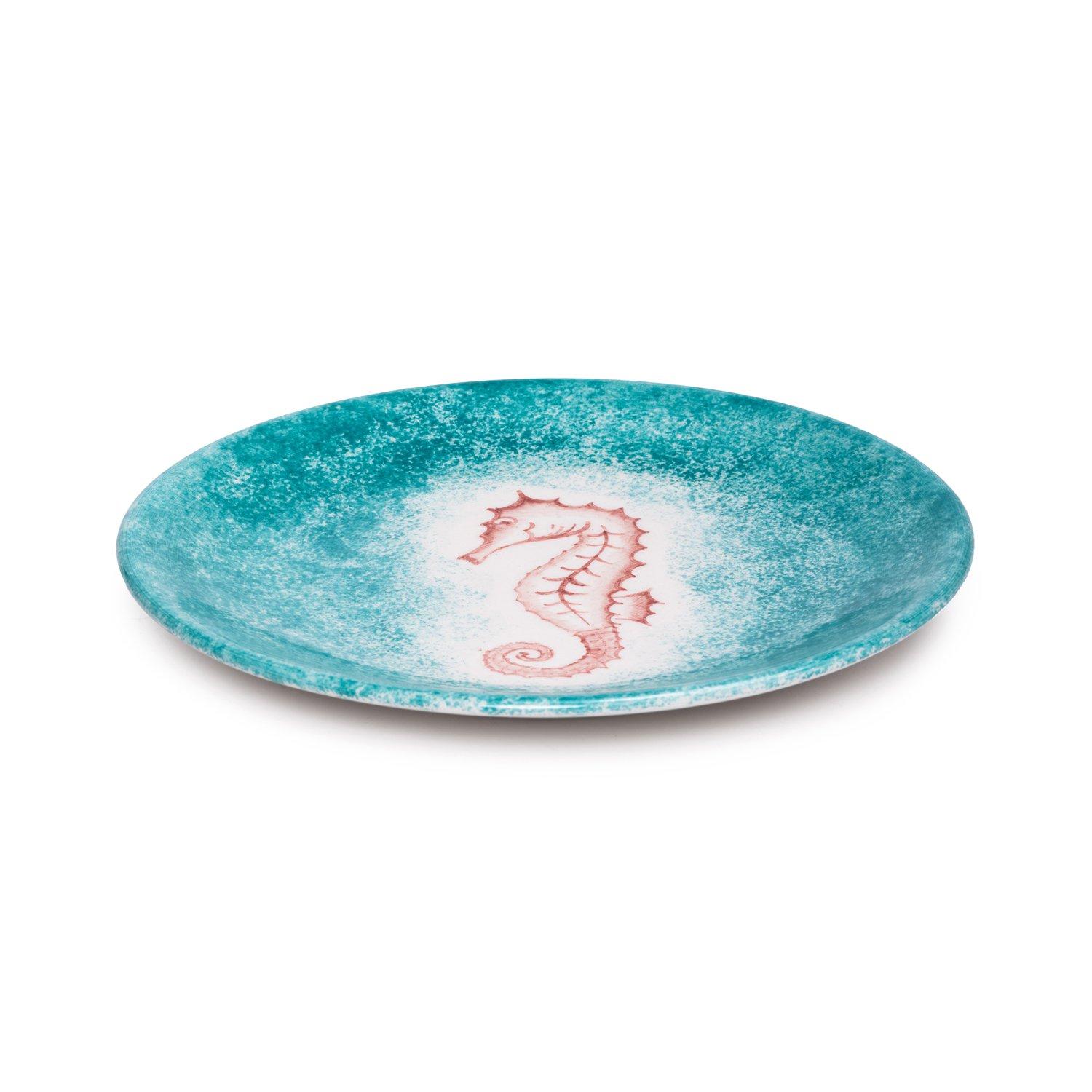 Seahorse Ceramic Dessert Plate, Multicolour, A516_SALT, large image number 1