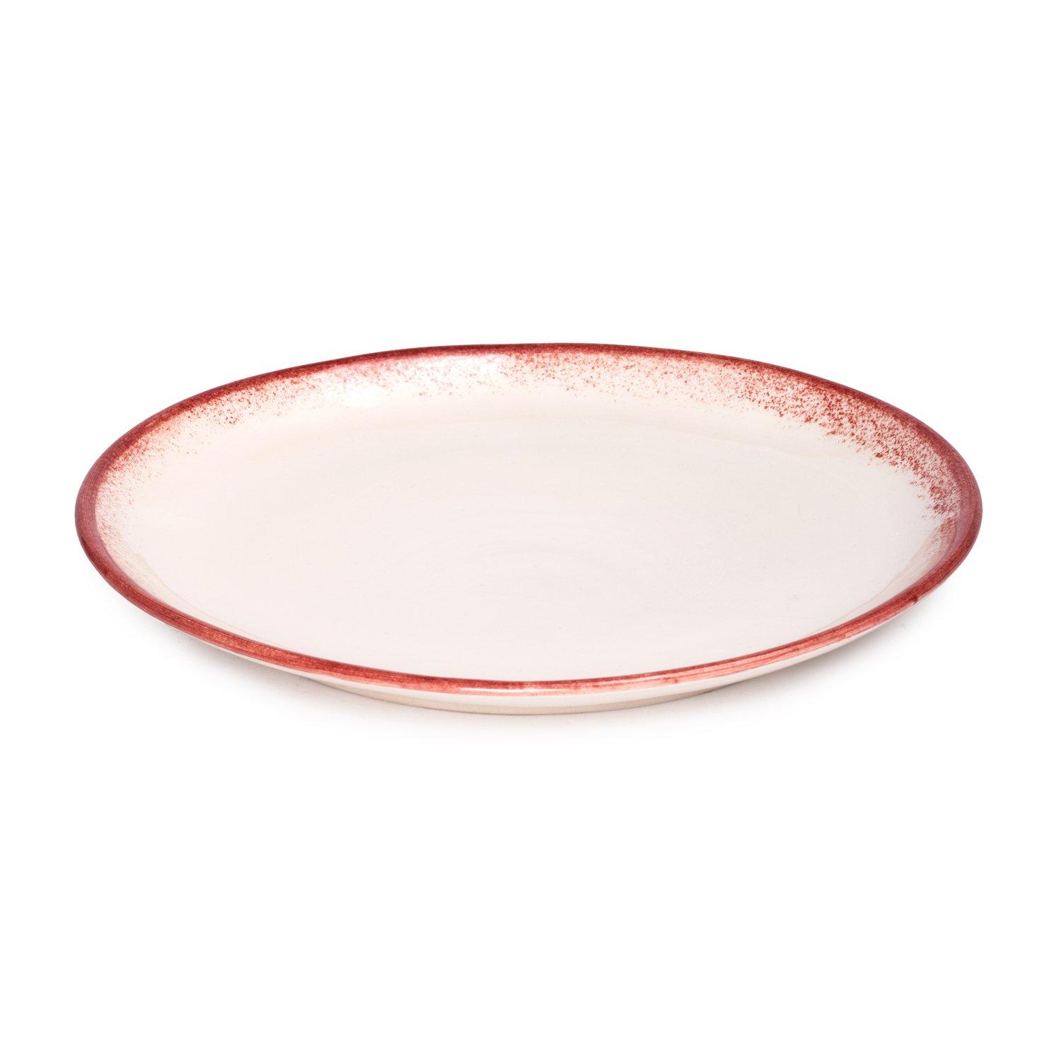 Ceramic Dinner Plate, Pink, , large image number 1