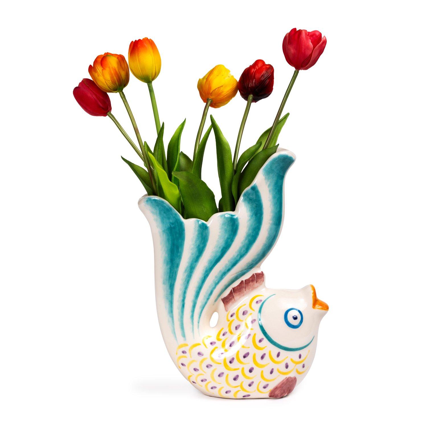 Fish Decorative Vase, Multicolour, , medium