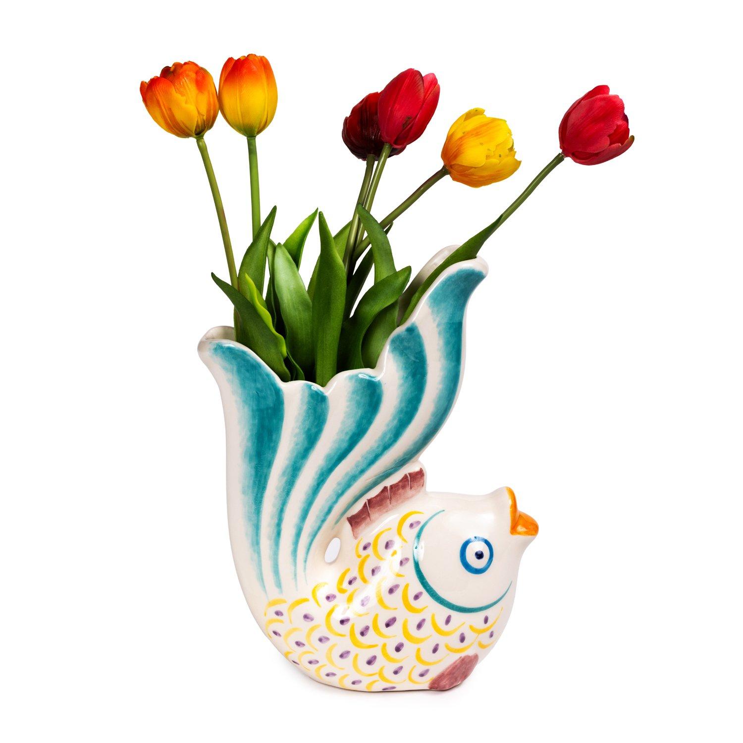Fish Decorative Vase, Multicolour, , large image number 1