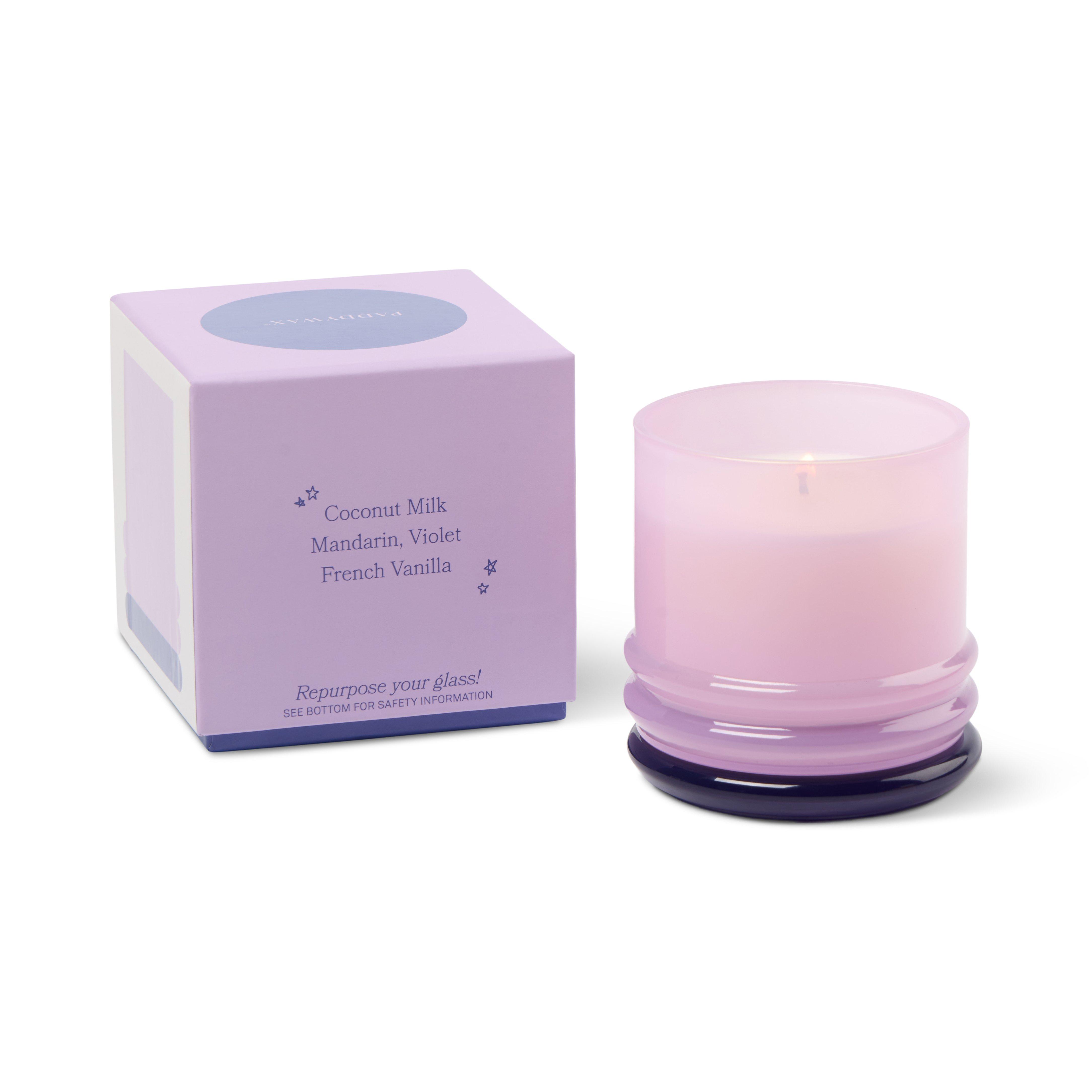 Stacked 7oz/198g Glass Candle Lavender and Dark Purple - Violet Vanilla, A531_STCKD, large image number 1