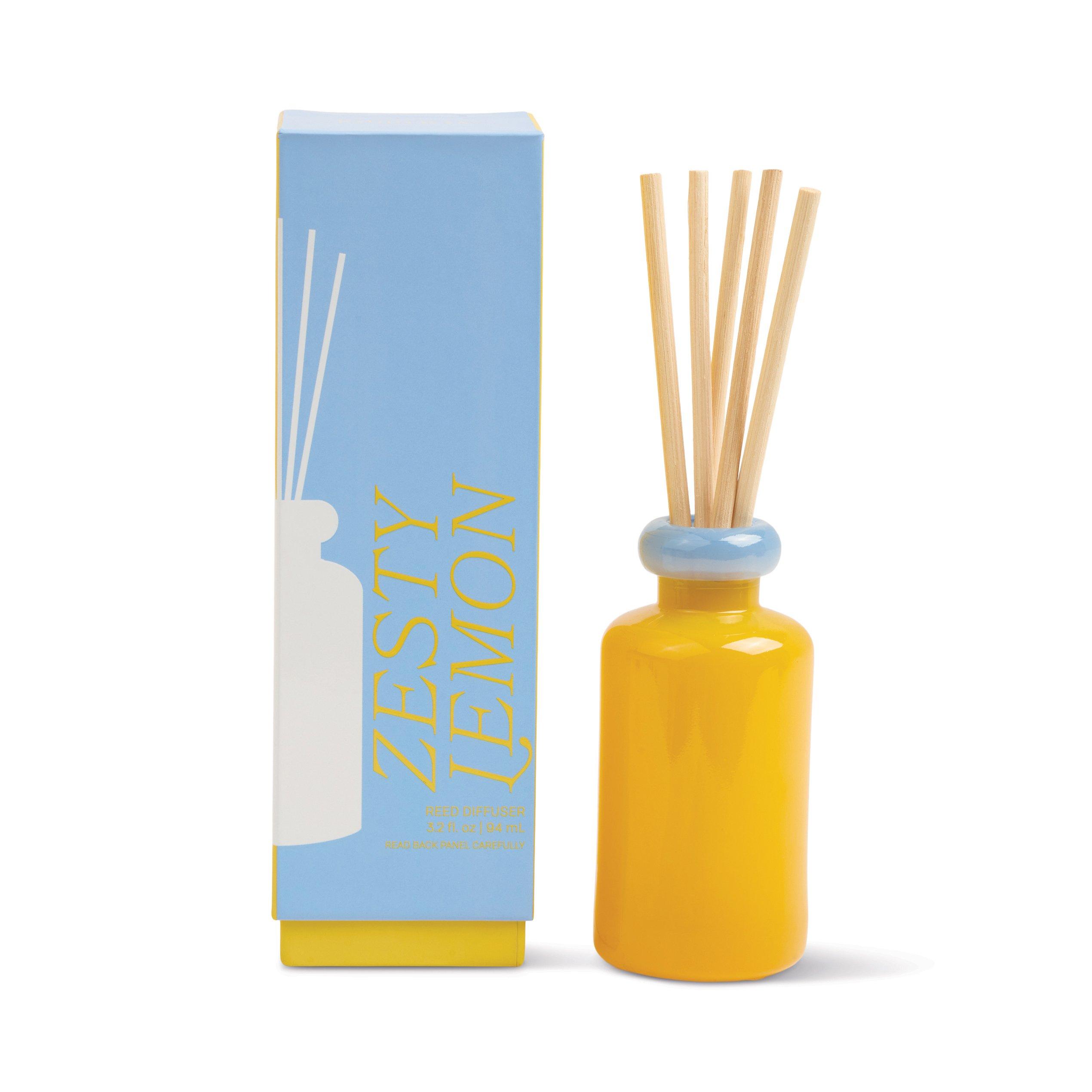 Stacked 3.2fl oz./94ml Glass Diffuser Yellow and Blue - Zesty Lemon, A531_STCKD, large image number 0