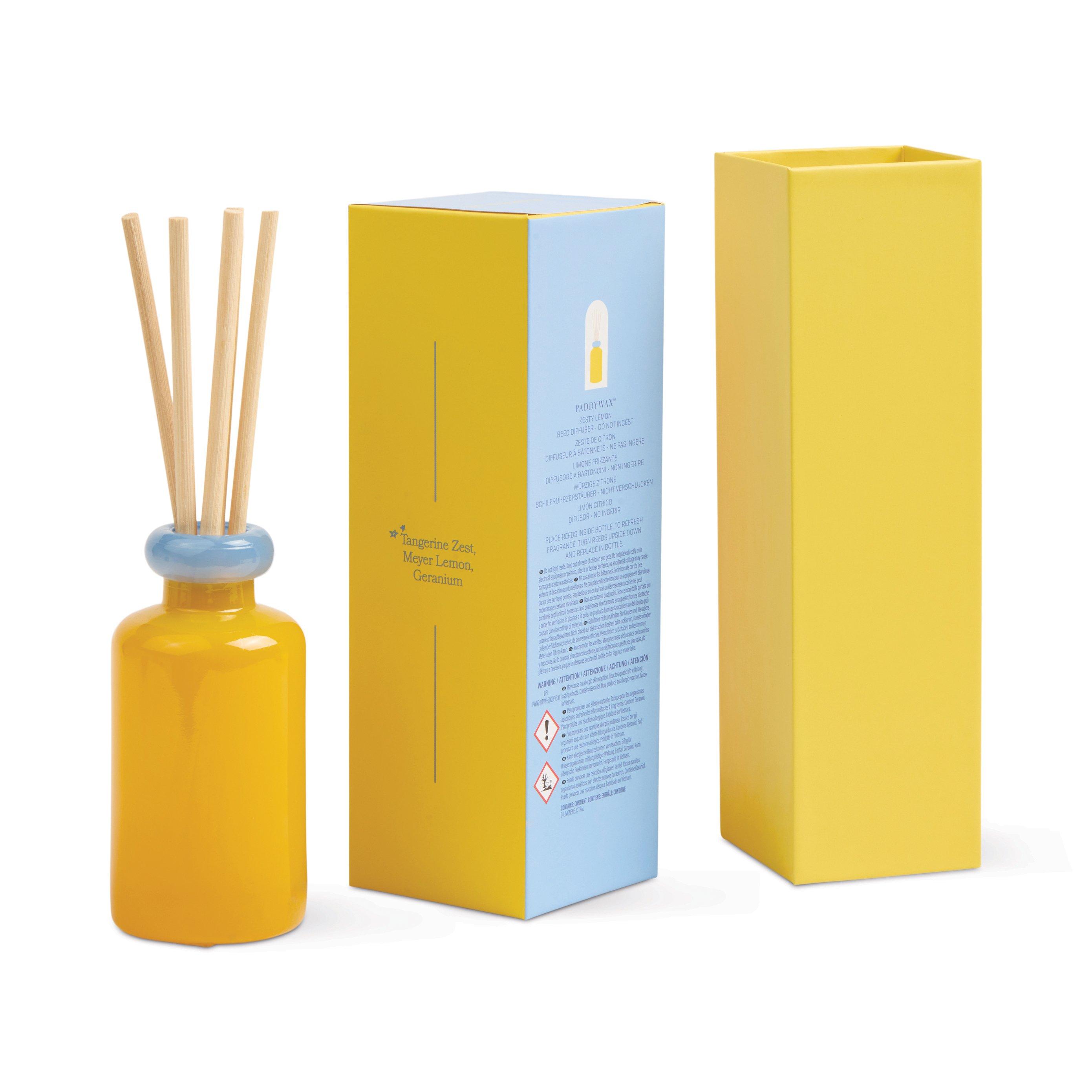 Stacked 3.2fl oz./94ml Glass Diffuser Yellow and Blue - Zesty Lemon, A531_STCKD, large image number 2