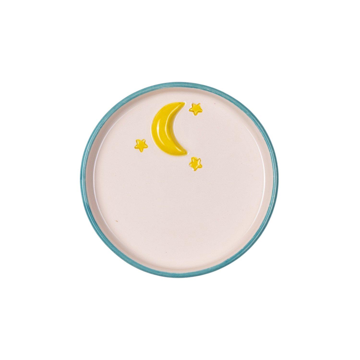 Sweet Suhoor Moon Stars Mini Plate, White, , large image number 0