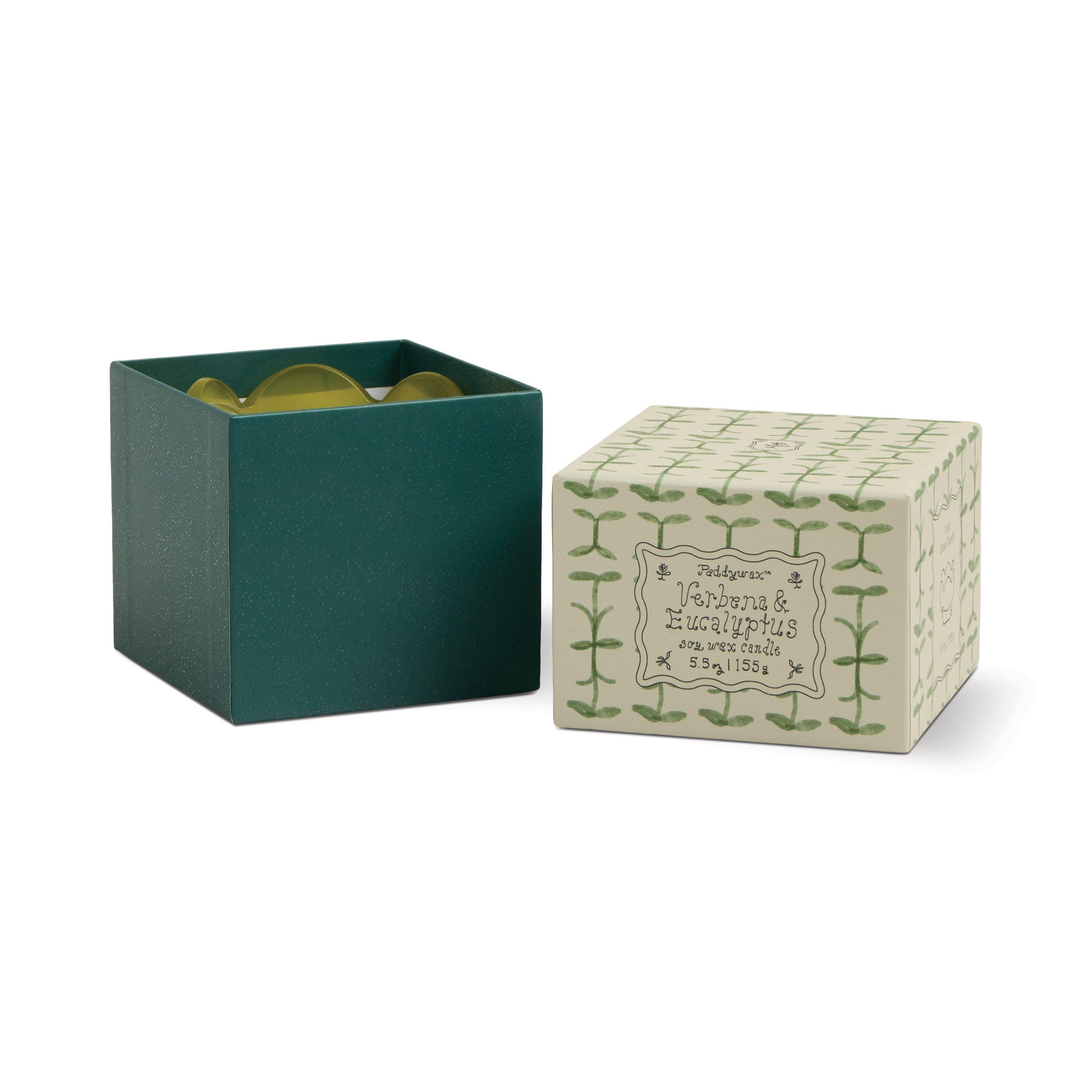 Tulip 5.5oz/155g Green and Dark Green Glass Candle - Verbena & Lemongrass, A531_TULIP, large image number 2