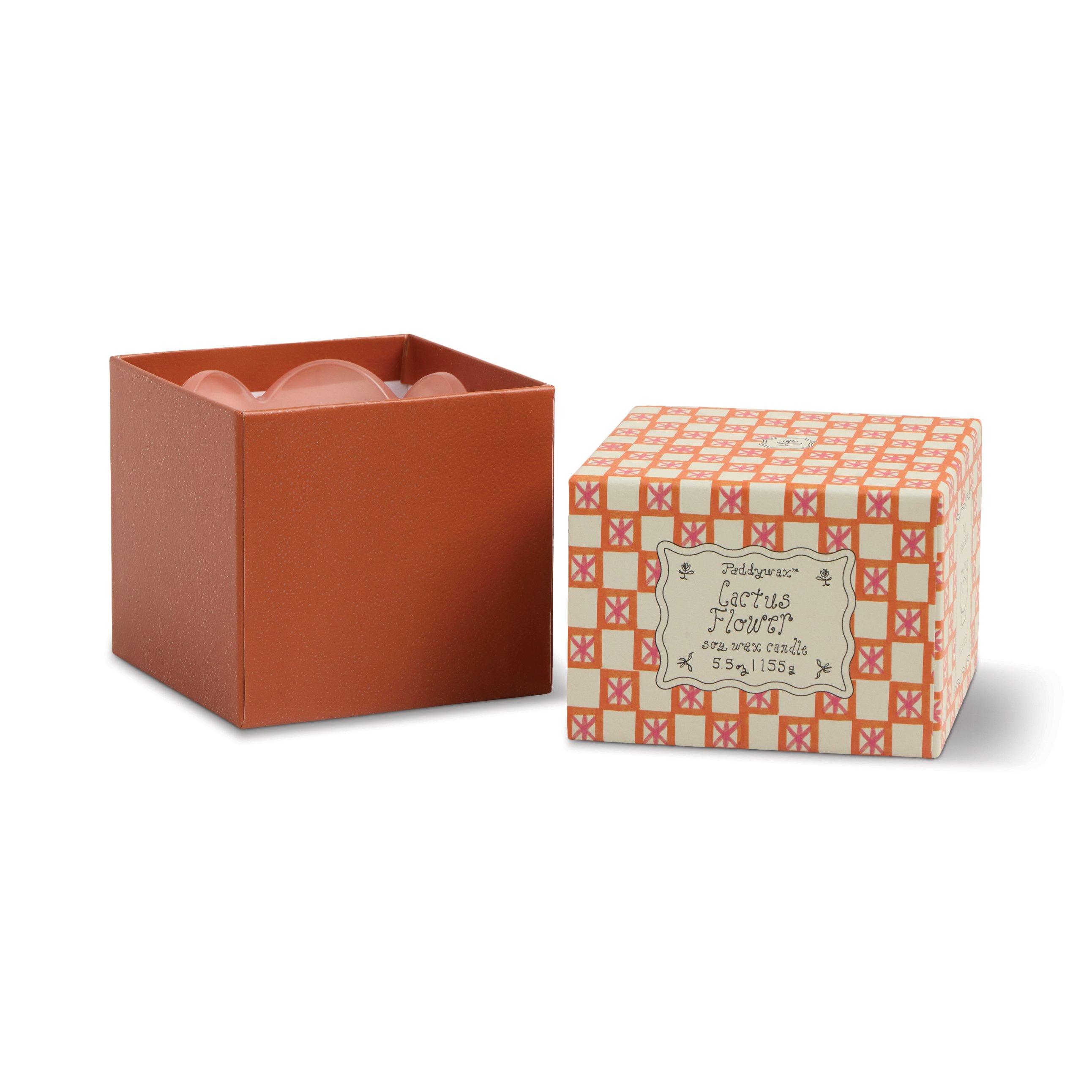 Tulip 5.5oz/155g Pink and Burnt Orange Glass Candle - Cactus Flower, A531_TULIP, large image number 2