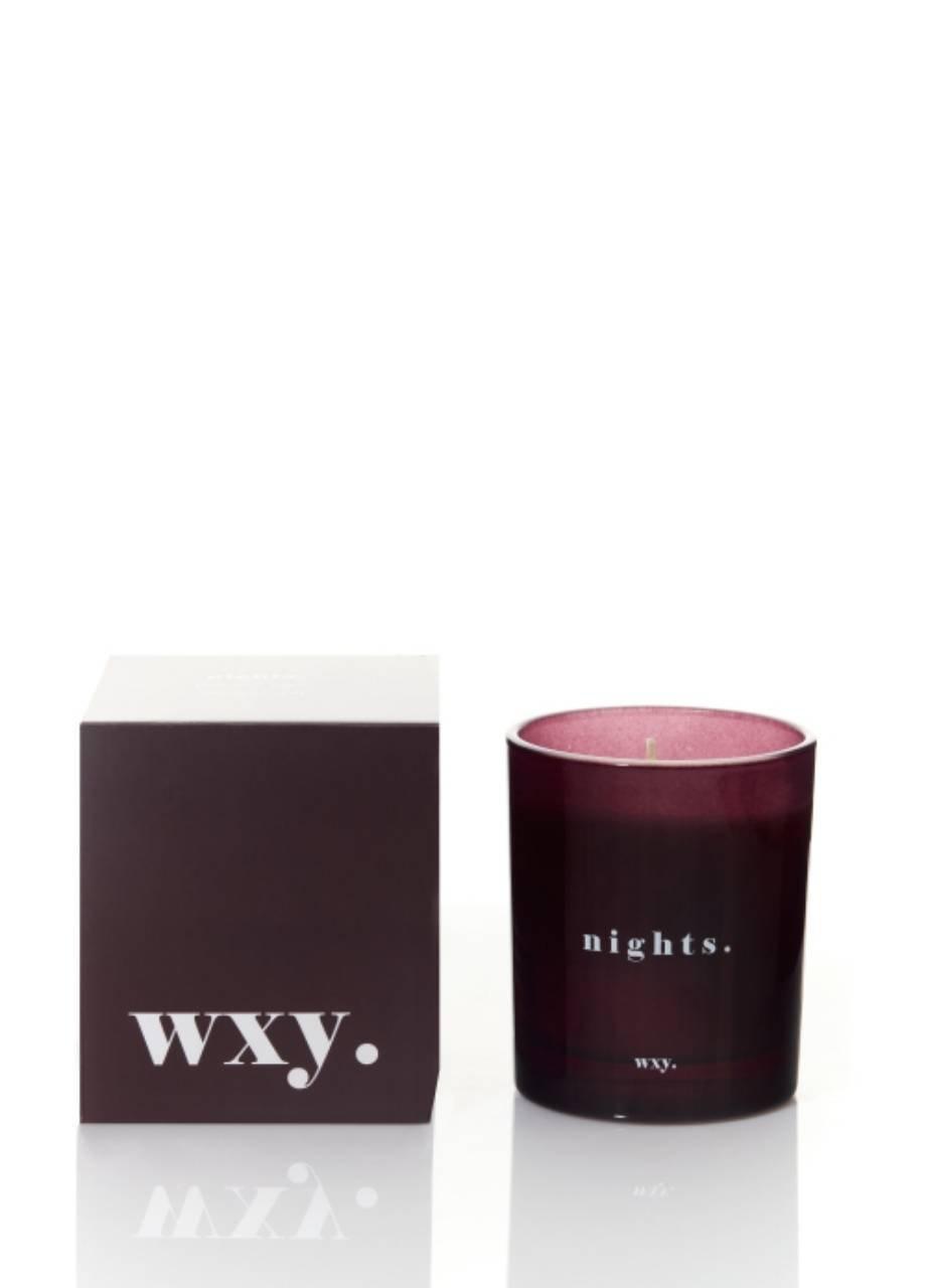 Wxy. Classic Candle 7Oz - Nights (Woody & Dark Florals), Burgundy, A525_NIGH, medium