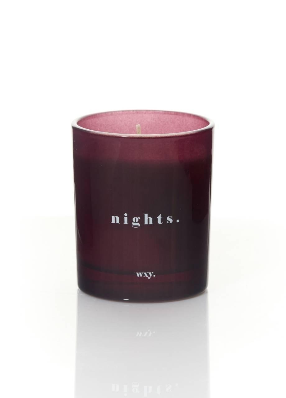 Wxy. Classic Candle 7Oz - Nights (Woody & Dark Florals), Burgundy, A525_NIGH, medium