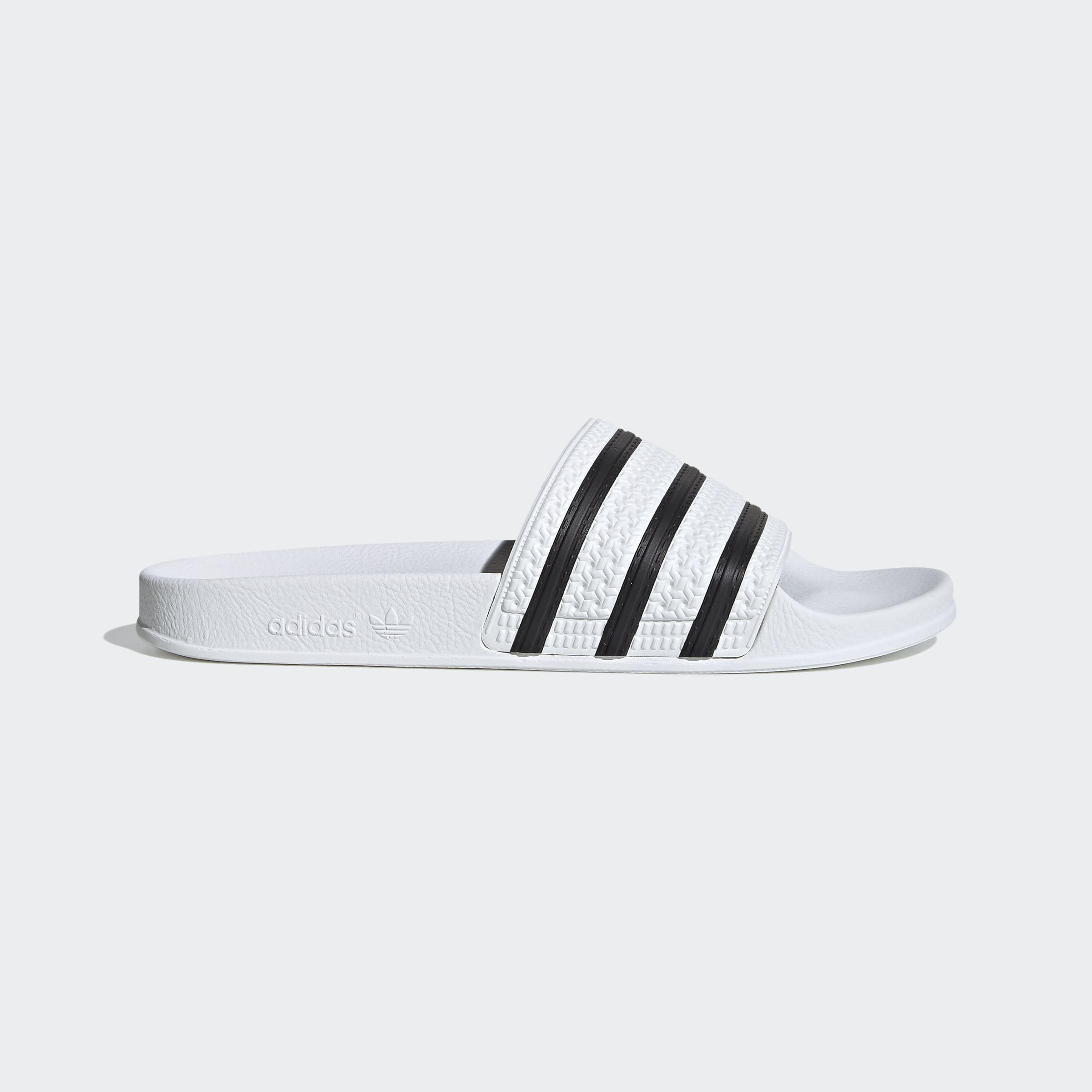 adilette Slides, White, A701_ONE, large image number 0