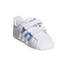 Unisex Babies Superstar Silver Metallic Stripes Shoes, White, A701_ONE, thumbnail image number 2