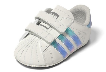 Unisex Babies Superstar Silver Metallic Stripes Shoes, White, A701_ONE, large image number 30