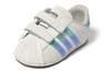 Unisex Babies Superstar Silver Metallic Stripes Shoes, White, A701_ONE, thumbnail image number 30