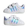 Unisex Babies Superstar Silver Metallic Stripes Shoes, White, A701_ONE, thumbnail image number 37