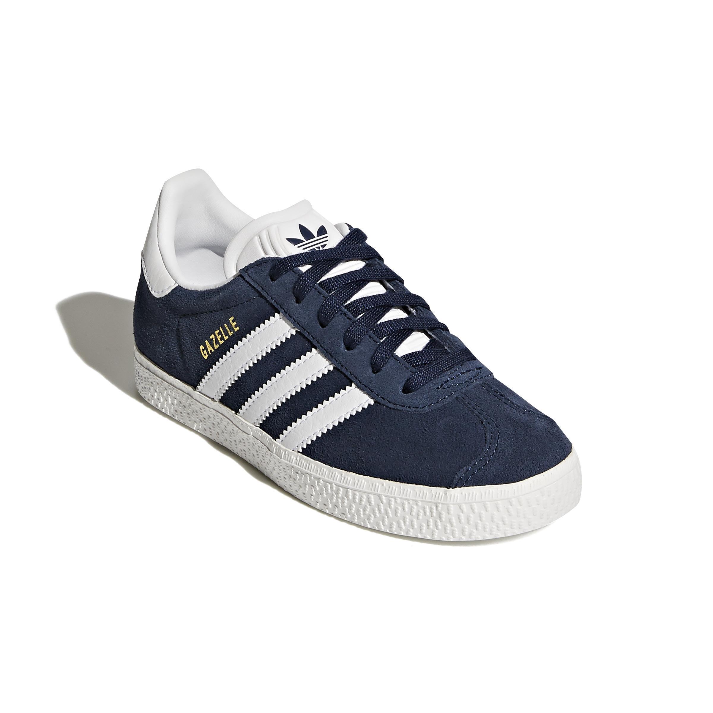 Unisex Kids Gazelle Shoes, Blue, A701_ONE, large image number 2