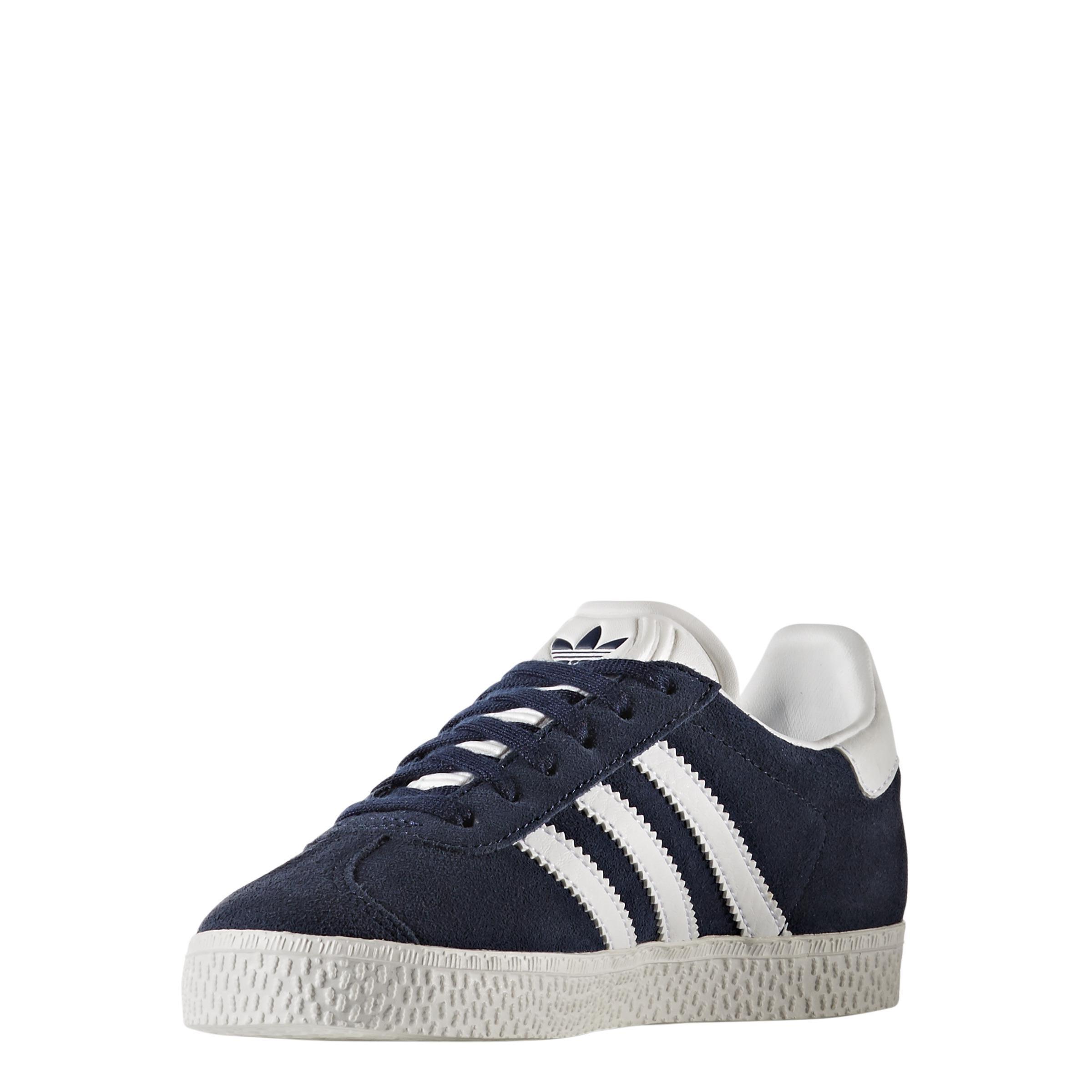 Unisex Kids Gazelle Shoes, Blue, A701_ONE, large image number 3