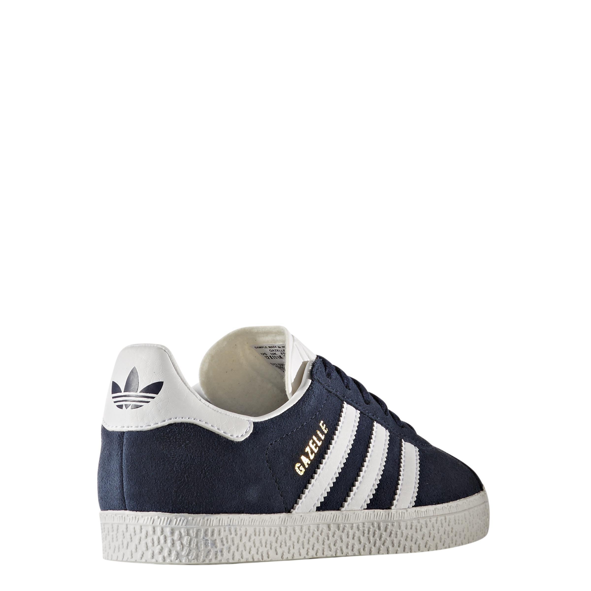 Unisex Kids Gazelle Shoes, Blue, A701_ONE, large image number 5