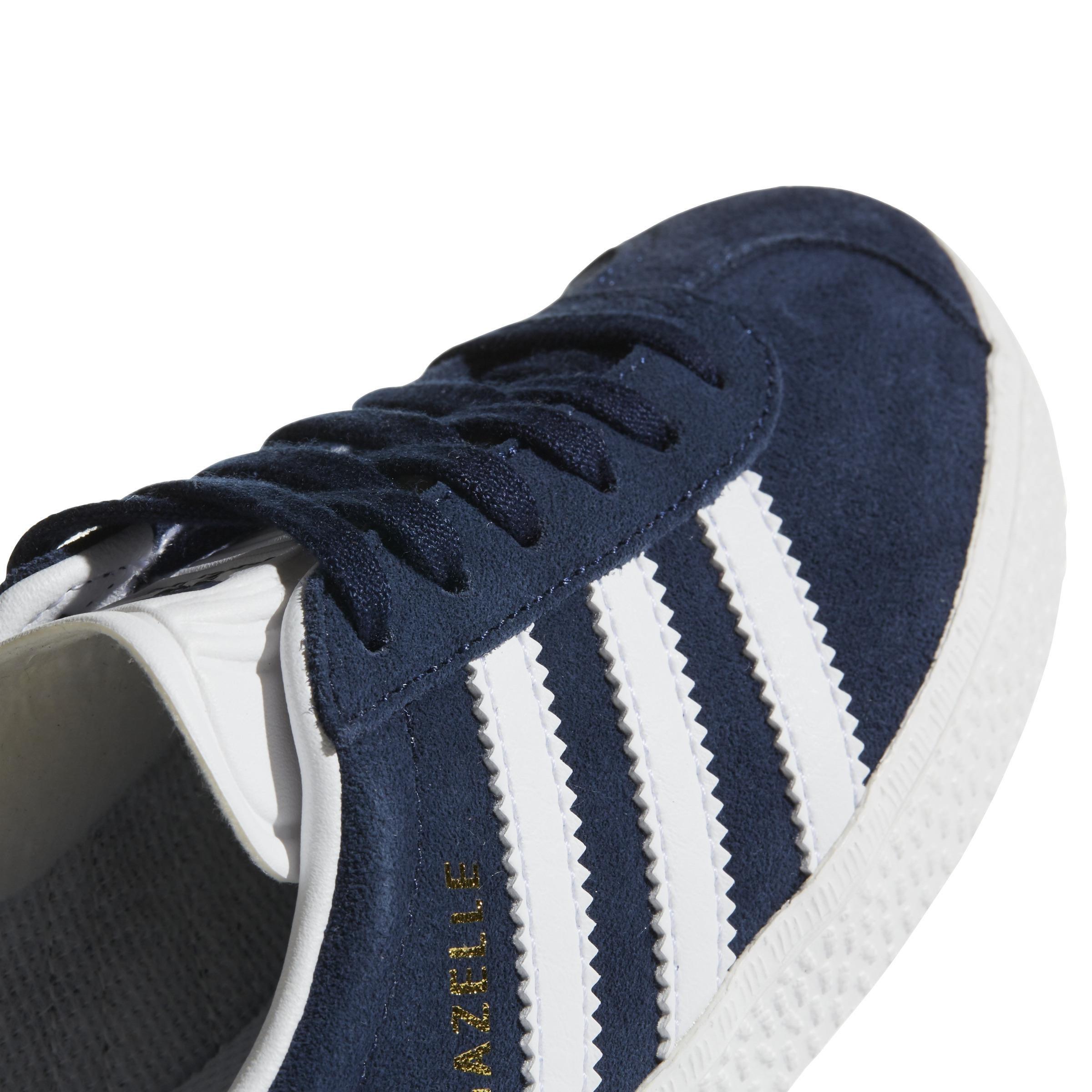 Unisex Kids Gazelle Shoes, Blue, A701_ONE, large image number 6