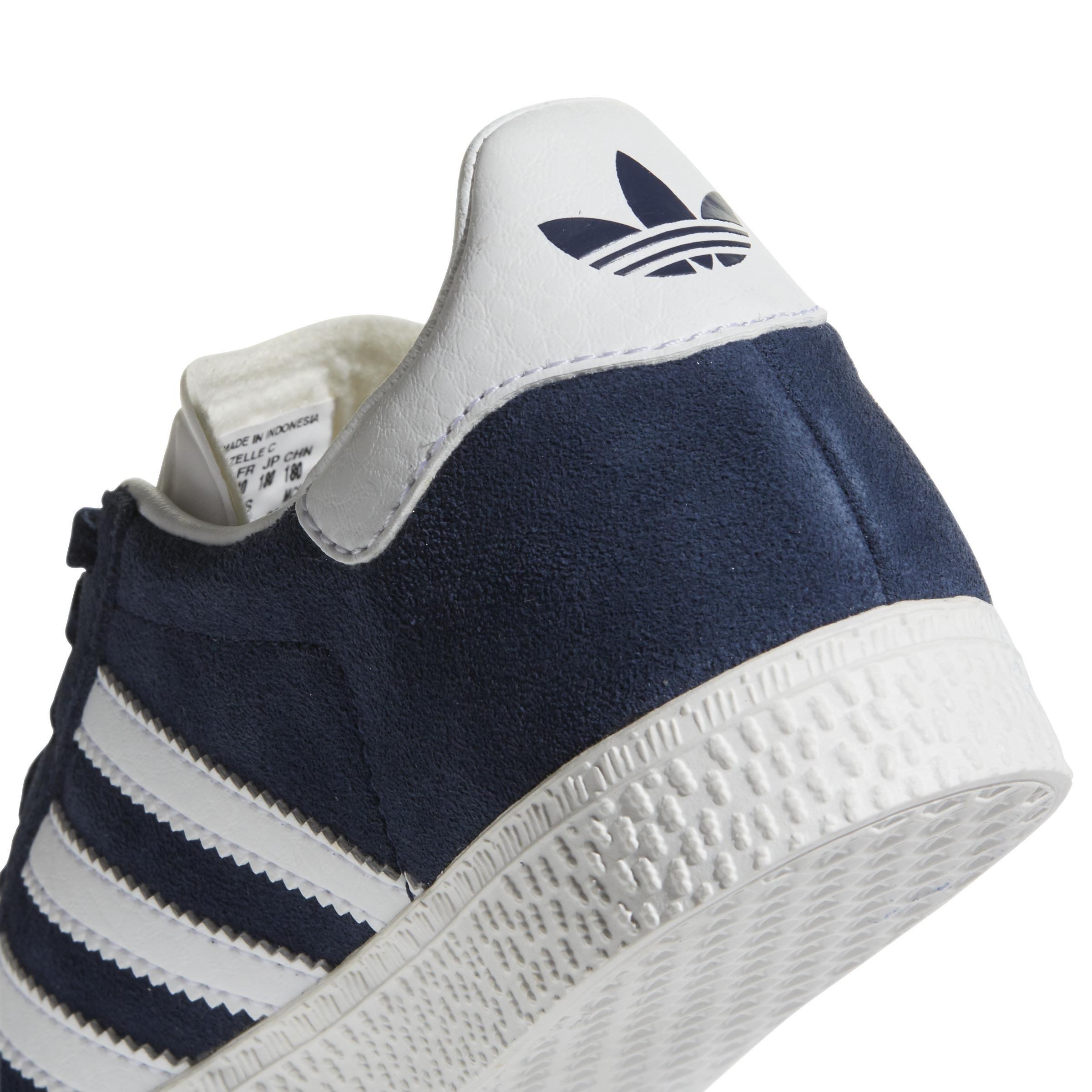Unisex Kids Gazelle Shoes, Blue, A701_ONE, large image number 7
