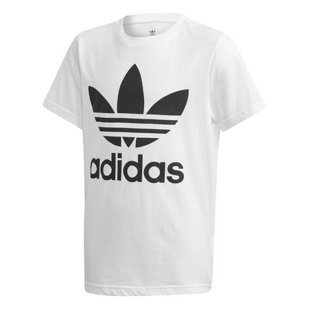 Unisex Kids Trefoil T-Shirt, white, A701_ONE, large image number 0