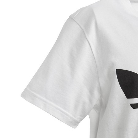 Kids Unisex Trefoil T-Shirt, White, A701_ONE, large image number 3