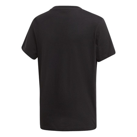 Kids Unisex Trefoil T-Shirt, Black, A701_ONE, large image number 2