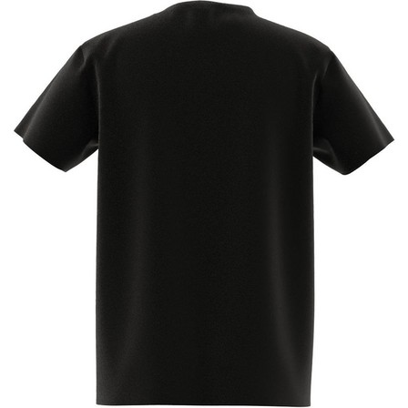 Kids Unisex Trefoil T-Shirt, Black, A701_ONE, large image number 13
