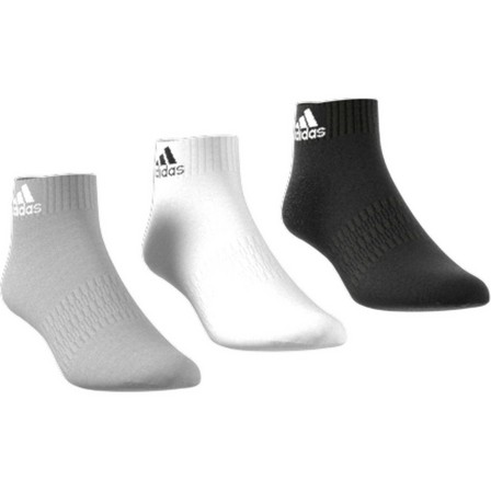 adidas - Cushioned Ankle Socks 3 Pairs Medium grey heather Unisex